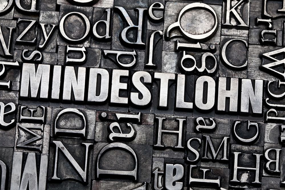 Schriftzug Mindestlohn